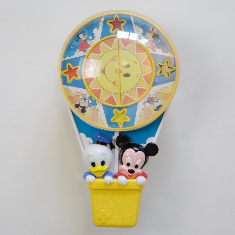 80s Vintage Disney Babies Mickey Musical Crib Toy